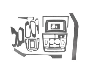 Накладки на панель (Meric, повний комплект) 2006-2014, Карбон для Mercedes Vito W639 рр