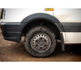 Накладки на арки широкі (4 шт, чорні) для Volkswagen Crafter 2006-2016 рр