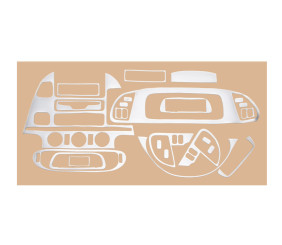 (cdi, 2000-2006) Накладки на панель (Meric) Алюміній для Mercedes Sprinter W901/902/903/904/905 рр