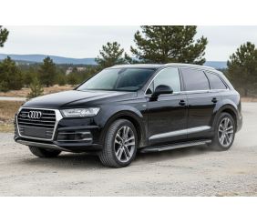 Бокові пороги Bosphorus Grey (2 шт., Алюміній) для Ауди Q7 2015- рр