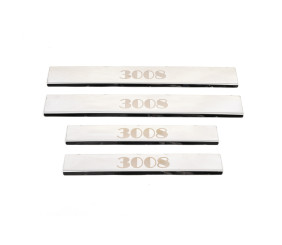 Накладки на пороги Carmos (4 шт, сталь) для Peugeot 3008 2008-2016 рр