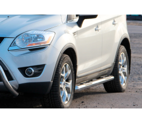 Бічні труби прямі (2 шт., нерж.) для Ford Kuga 2008-2013 рр