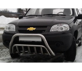 Кенгурятник WT002 (нерж) для Chevrolet Niva 1998-2020 рр