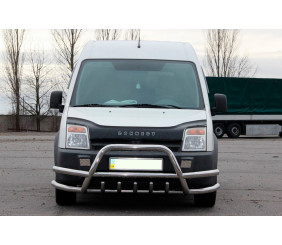 Кенгурятник з подвійними вусами WT003-Plus-2 (нерж.) для Ford Connect 2006-2009 рр