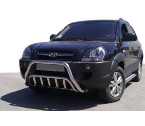 Кенгурятник WT002 (нерж.) для Hyundai Tucson JM 2004- рр