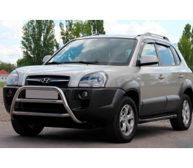 Кенгурятник WT022 (нерж.) для Hyundai Tucson JM 2004- рр