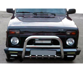 Кенгурятник QT006 (нерж.) для Lada Niva та Urban 1977- рр