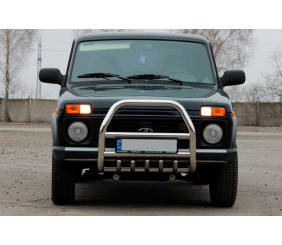 Кенгурятник QT007 (нерж.) для Lada Niva та Urban 1977- рр