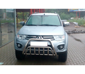Передній захист WT002 (нерж.) для Mitsubishi Pajero Sport 2008-2015 рр