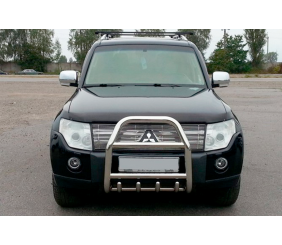 Кенгурятник QT007 (нерж.) для Mitsubishi Pajero Wagon IV 2006-2021 рр