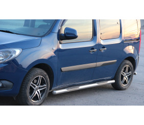 Бічні труби (2 шт., нерж.) 51мм, дога база, без пластикових вставок для Mercedes Citan 2013-2021 рр