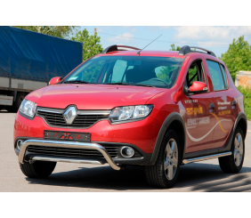 Передня дуга WT007 (нерж.) для Dacia Sandero 2013-2020 рр