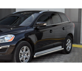 Бічні труби BB004 (2 шт, нерж) для Volvo XC60 2009-2017 рр