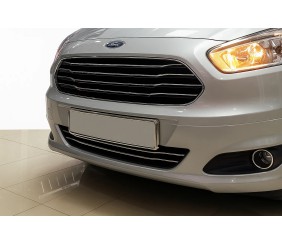 Накладки на бампер (2014-2018, 2 шт, нерж) для Ford Courier рр