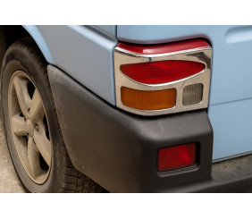 Накладки на стопи (2 шт, нерж) для Volkswagen T4 Caravelle/Multivan 1990-2003 рр