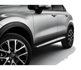 Молдинг дверний (4 шт) OmsaLine - Італійська нержавійка для Fiat 500X 2014-2024 рр