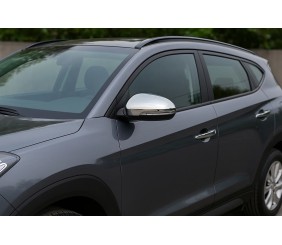 Накладки на дзеркала (2 шт., нерж) для Hyundai Tucson TL 2016-2021 рр