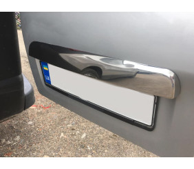 Планка над номером (нерж) OmsaLine - Італійська нержавійка для Renault Trafic 2015- рр