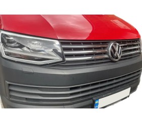Накладки на решітку Хром 2015-2019 (4 шт, нерж) OmsaLine - Італійська нержавейка для Volkswagen T6 рр