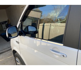 Окантовка вікон (2 шт., нерж) Carmos - Турецька сталь для Volkswagen T6 2015-2024 рр