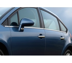 Зовнішня окантовка вікон (нерж.) Hatchback, Carmos - Турецька сталь для Citroen C-4 2004-2010 рр