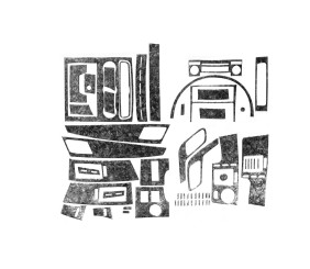 Накладки на панель (Meric, 50 деталей) Титан для Mercedes Sprinter W906 2006-2018 рр