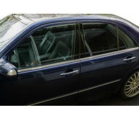 Нижня окантовка стекол (4 шт, нерж) Carmos - Турецька таль для Mercedes E-сlass W210 1995-2002 рр