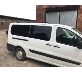 Рейлінги чорні Довга база, Металеві ніжки для Citroen Jumpy 2007-2017 рр
