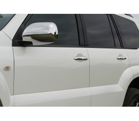 Накладки на ручки (4 шт., нерж.) OmsaLine, Італійська нержавійка для Toyota Land Cruiser Prado 120 2002-2009 рр