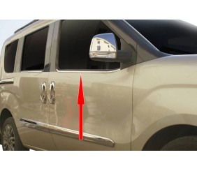 Окантовка стекол (нерж.) 2 шт, Carmos - Турецька сталь для Opel Combo 2012-2018 рр