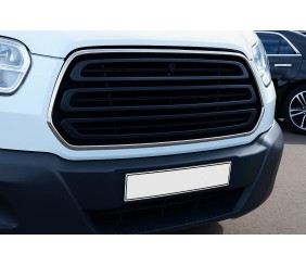 Обведення решітки (2014-2018, 2 шт, нерж) Carmos - Турецька сталь для Ford Transit 2014- рр