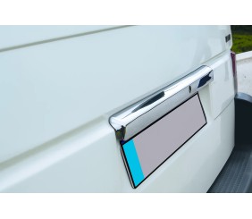 Планка над номером (нерж.) Двері ляда, OmsaLine - Італійська нержавійка для Volkswagen T4 Caravelle/Multivan 1990-2003 рр