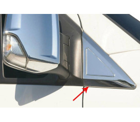 Накладка біля дзеркал (2 шт., нерж) OmsaLine - Італійська нержавійка для Volkswagen Crafter 2006-2016 рр