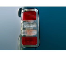 Накладки на стопи V1 (2 шт., нерж) OmsaLine - Італійська нержавійка для Volkswagen Caddy 2004-2010 рр