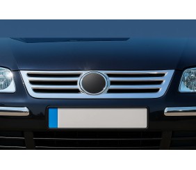 Накладка на решітку (нерж) OmsaLine - Італійська нержавійка для Volkswagen Caddy 2004-2010 рр