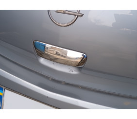 Накладка на ручку задніх дверей (нерж) OmsaLine - італійська нержавійка для Opel Corsa D 2007-2014 рр