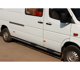 Бічні труби (2 шт., нерж.) Довга база, d60 для Mercedes Sprinter W901/902/903/904/905 1995-2006 рр