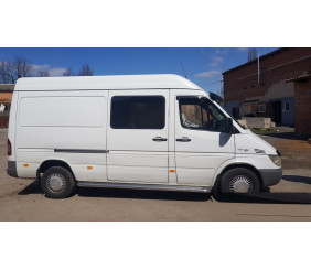 Бокові пороги Premium (2 шт., нерж.) Довга база, d60 для Mercedes Sprinter W901/902/903/904/905 1995-2006 рр