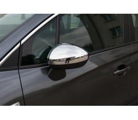 Накладки на дзеркала (2 шт, нерж.) OmsaLine - Італійська нержавійка для Citroen C-4 2010-2018 рр
