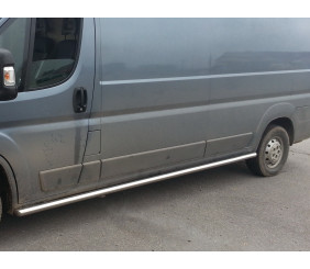 Бічні труби (2 шт., нерж.) Довга база, Ø60 для Citroen Jumper 2007-2025 рр