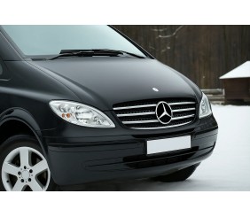 Накладка на решітку 2004-2010 (нерж) Carmos - Турецька сталь для Mercedes Vito W639 рр