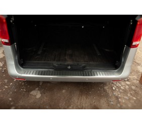 Накладка на задній бампер OmsaLine (нерж) Матова для Mercedes Vito/V-class W447 2014- рр