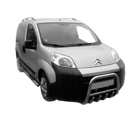 Кенгурятник QT006 (нерж.) для Fiat Fiorino/Qubo 2008-2024 рр
