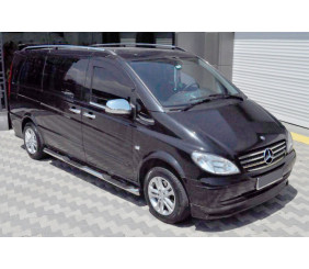 Бічні труби BB002 (2 шт., нерж.) d60, Довга база для Mercedes Viano 2004-2014 рр