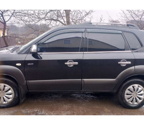 Окантовка скла (4 шт, нерж) для Hyundai Tucson JM 2004- рр