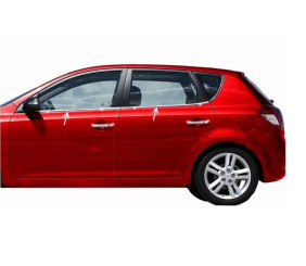 Окантовка вікон (4 шт., нерж.) для Kia Ceed 2007-2012 рр
