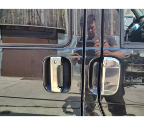 Накладки на ручки (7 частин, сталь) Carmos - турецька сталь для Volkswagen T4 Transporter 1990-2003 рр