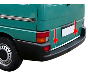 Накладка на кромка багажника (нерж) OmsaLine, Ляда - 1 двері для Volkswagen T4 Transporter 1990-2003 рр