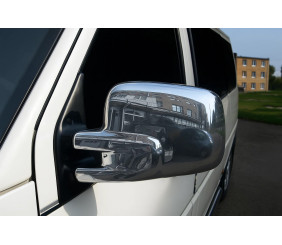 Накладки на дзеркала (2 шт., пласт) Carmos - Турецький пластик для Volkswagen T4 Caravelle/Multivan 1990-2003 рр