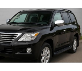 Накладки на дзеркала (2008-2012, 2 шт., нерж.) для Lexus LX570/450d рр